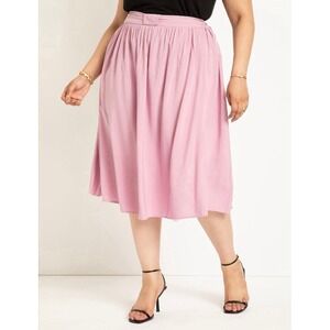 Eloquii Plus Size Lavender Purple Challis Skirt Rayon NWT Size 14